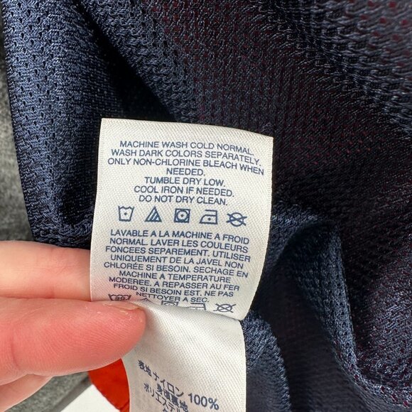 Lands End Mens Squall Orange Fleece 3 in 1 Hooded Outdoor Waterproof XL Jacket - Picture 12 of 15